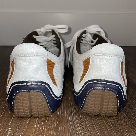 Cole Haan X Nike Air Men's White and Brown Leather Driving Shoes 12 - Picture 4 of 7